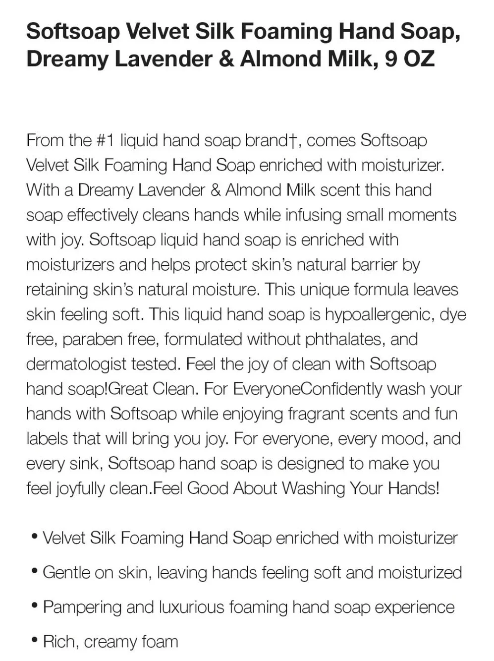 🔮3/$15 Softsoap Velvet Silk Foaming Hand Soap Dreamy Lavender & Almond Milk